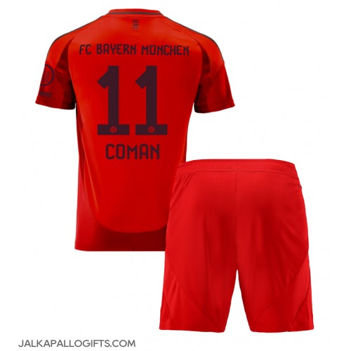 Bayern Munich Kingsley Coman #11 Koti Peliasu Lasten 2024-25 Lyhythihainen (+ Lyhyet housut)